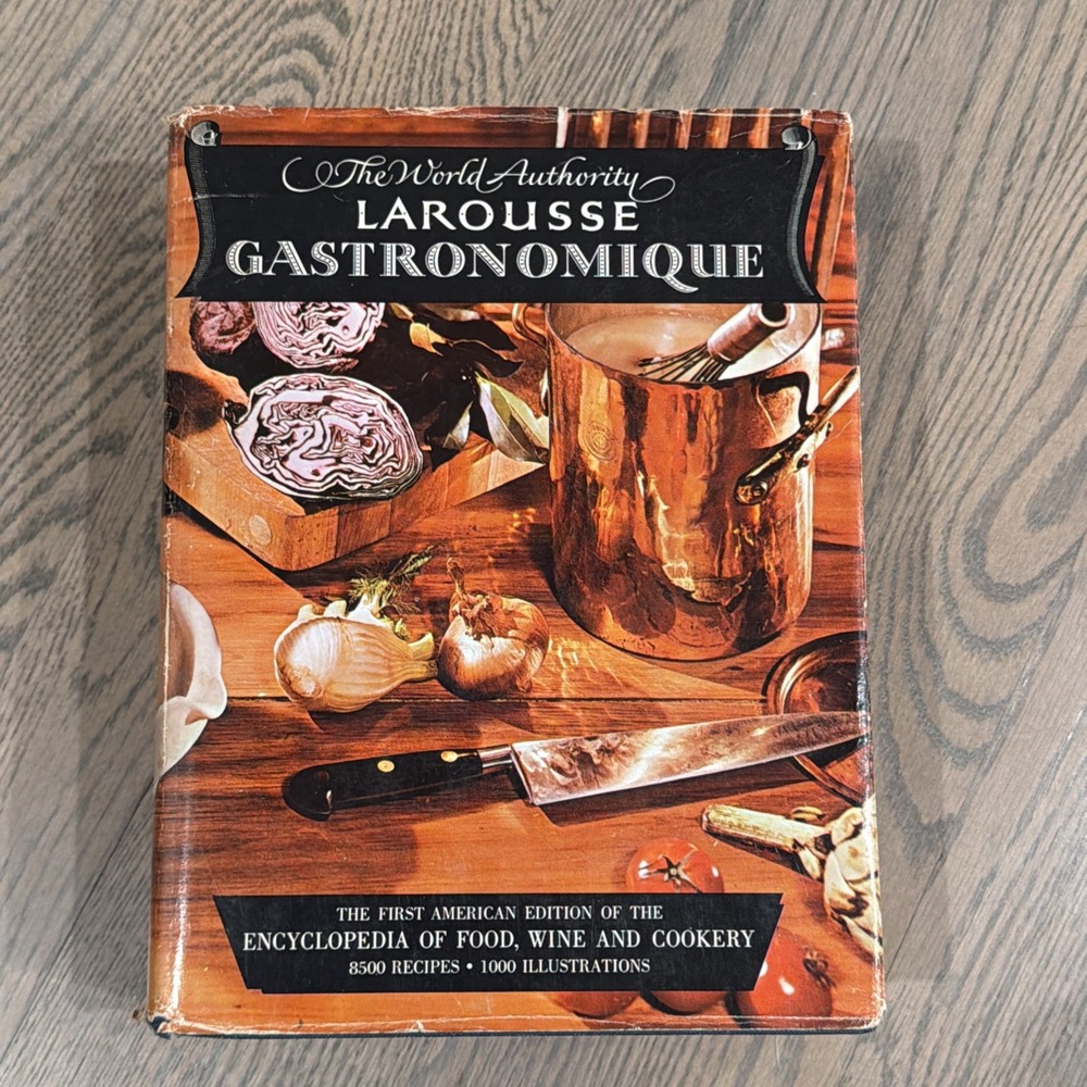 Larousse Gastronomique 1961 - 1st US Ed HC w/ DJ Cookbook illustrated
